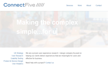 Tablet Screenshot of connectfive.com